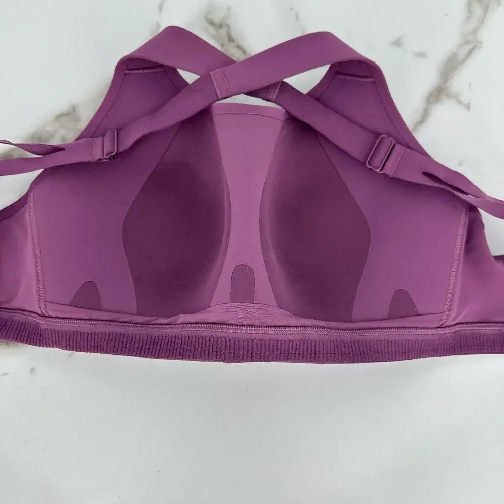 Lululemon Air Support Bra Womens Solid Purple Crossback Adjustable 36DD